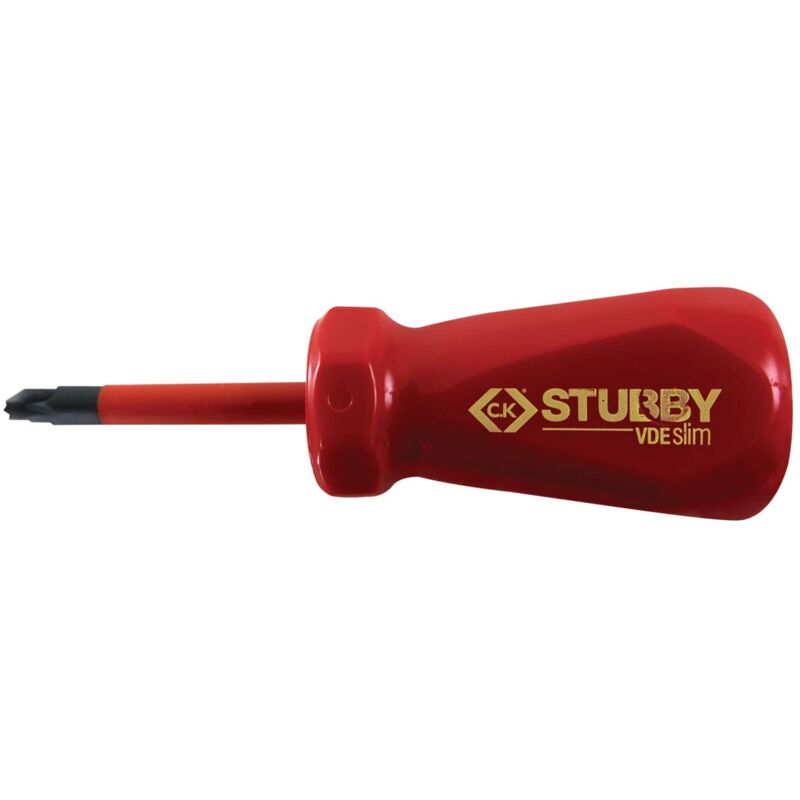 foto del prodotto c.k t48343 2 stubby vde 1000 v slim cacciavite pz2, rosso
