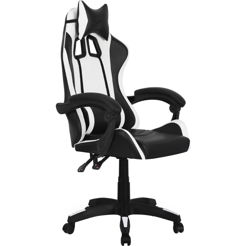 foto del prodotto c.r.o. sedia gaming in similpelle reclinabile e regolabile