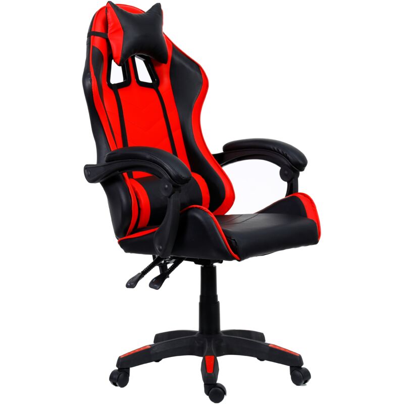 foto del prodotto c.r.o. sedia gaming in similpelle reclinabile e regolabile