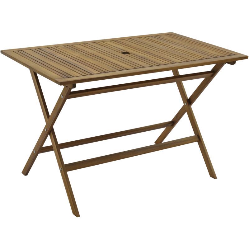 foto del prodotto c.r.o. tavolo rettangolare pieghevole in legno acacia 70x120x75h