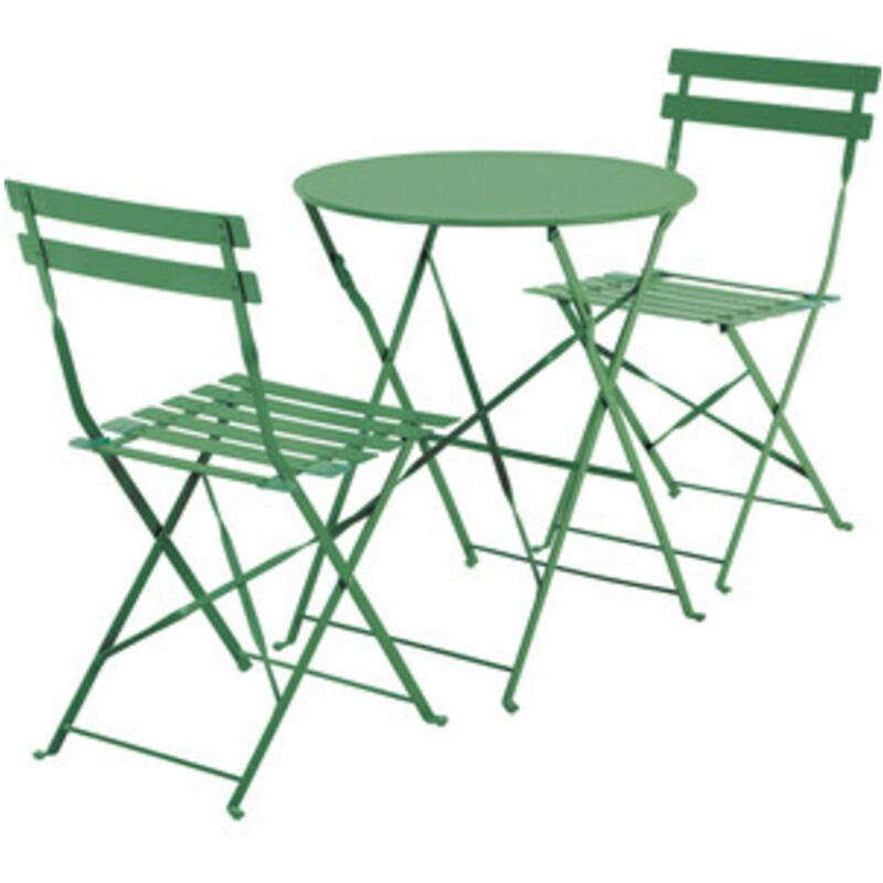foto del prodotto c set bistrot marsiglia tavolo e 2 sedie verde