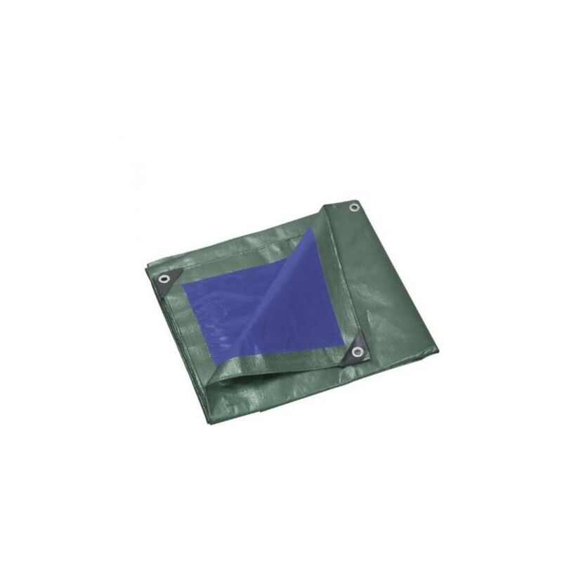foto del prodotto c telo occhiellato pe verde blu 4x 6m 110gr