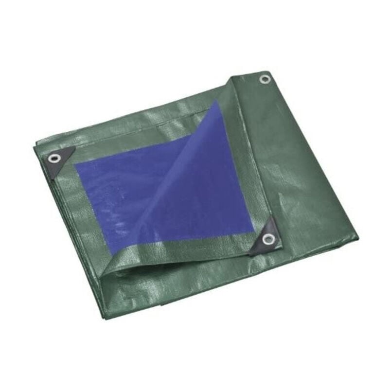 foto del prodotto c telo occhiellato pe verde blu 6x 8m 110gr