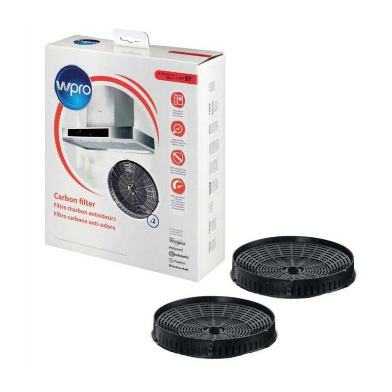foto del prodotto c00385095 filtro a carbone. modello di tipo 57 per cappuccio whirlpool