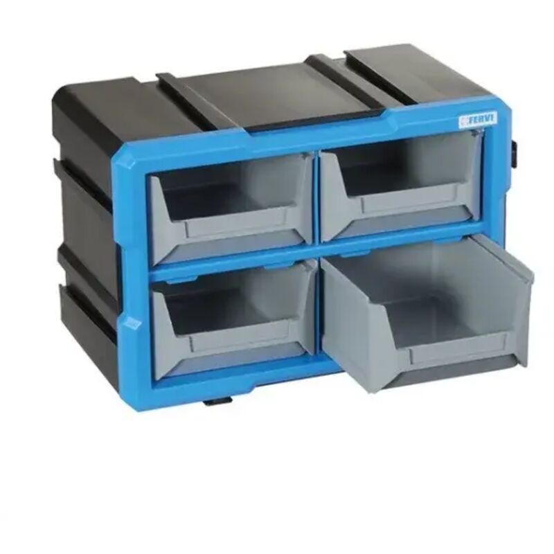 foto del prodotto c086 04t cassettiera modulare con 4 vaschette estraibili fervi