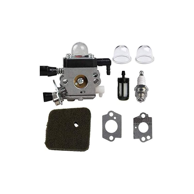 foto del prodotto c1q s186 filtro carburatore filtro aria carburante candela kit di messa a punto compatibile con stihl fs38 hl45 hs45 km55 fc55 fs45 fs46 fs46c fs55