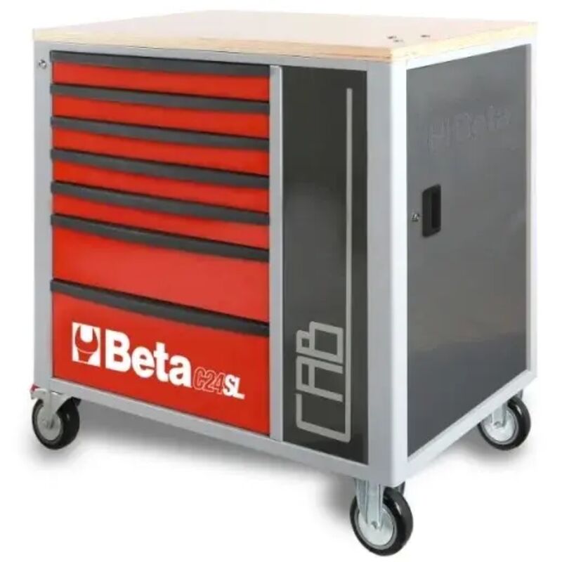 foto del prodotto c24sl cab cassettiera mobile 7 cassetti rosso beta