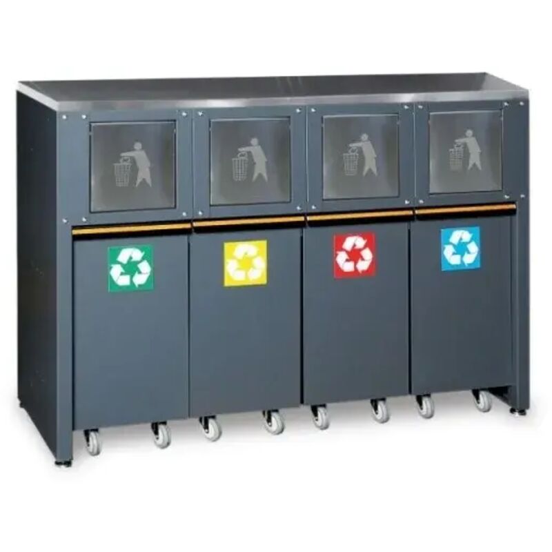 foto del prodotto c45pro rd/x modulo raccolta differenziata con piano inox per arredo officina - beta