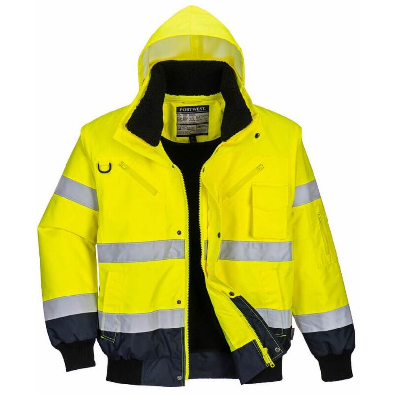 foto del prodotto c465ynr6xl bomber bicolore alta visibilit 3 in 1, giallo blu navi, 6xl portwest