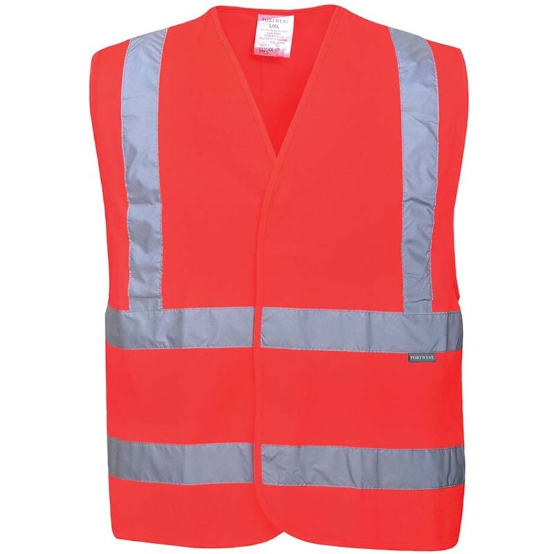foto del prodotto c470rerxx 3x gilet ad alta visibilit con due bande e bretelle, rosso, xx3x portwest