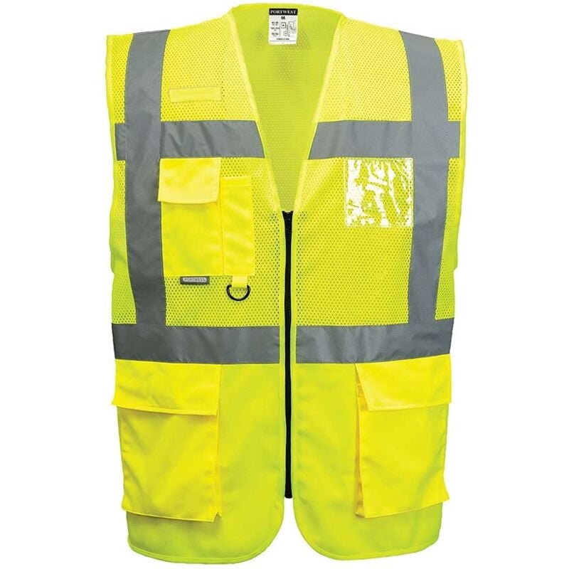foto del prodotto c496 gilet in rete executive madrid, giallo, xl portwest