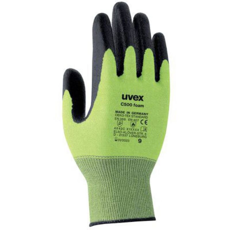 foto del prodotto c500 foam 6049409 guanto di protezione dai tagli taglia guanti 9 en 397 1 paio a uvex