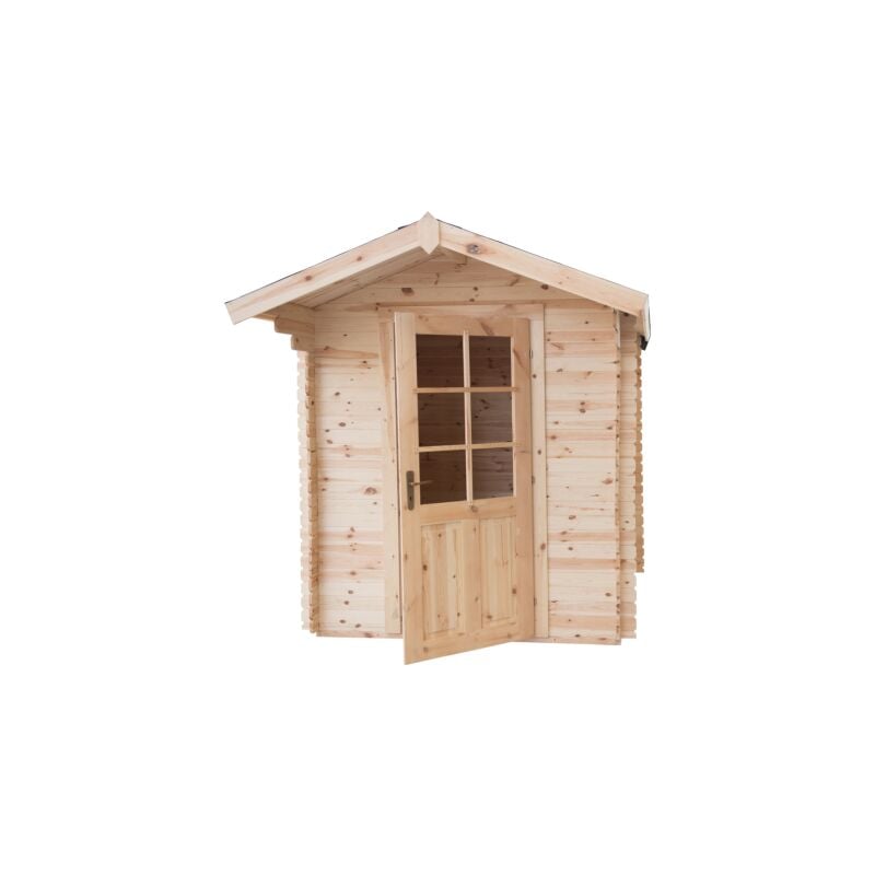 foto del prodotto cabex crealegno casetta in legno da giardino per esterni, sistema block house, doghe spessore 19mm articolo block2x2 19 110002