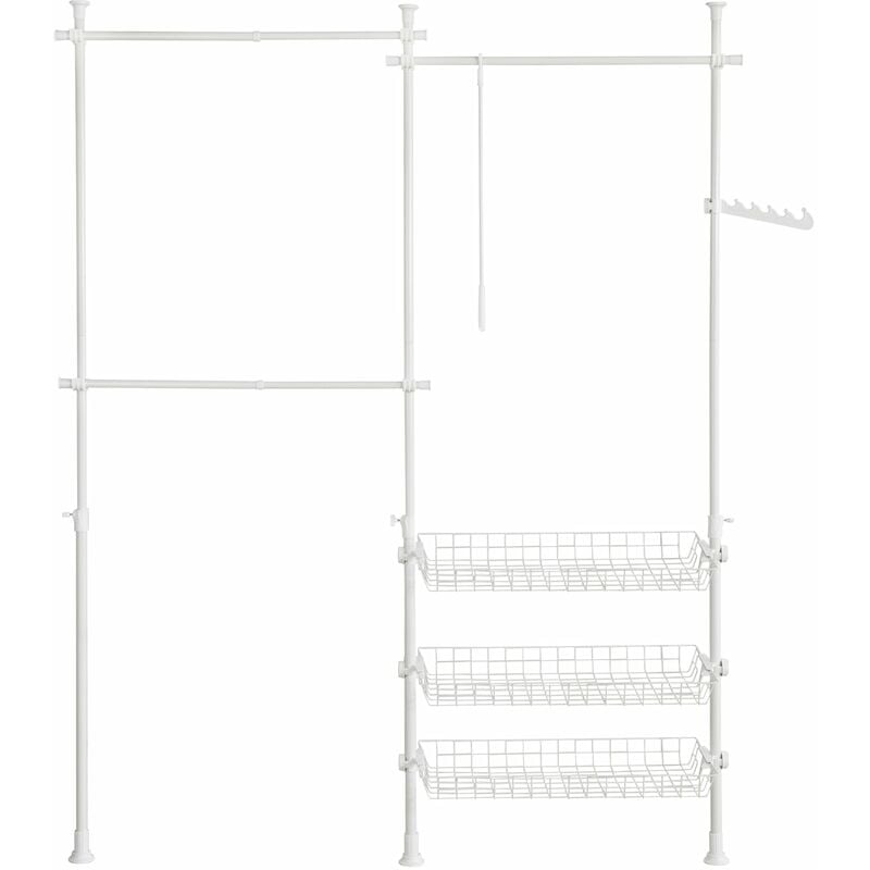 foto del prodotto cabina armadio guardaroba componibile appendiabiti bianco frg34 w,it sobuy