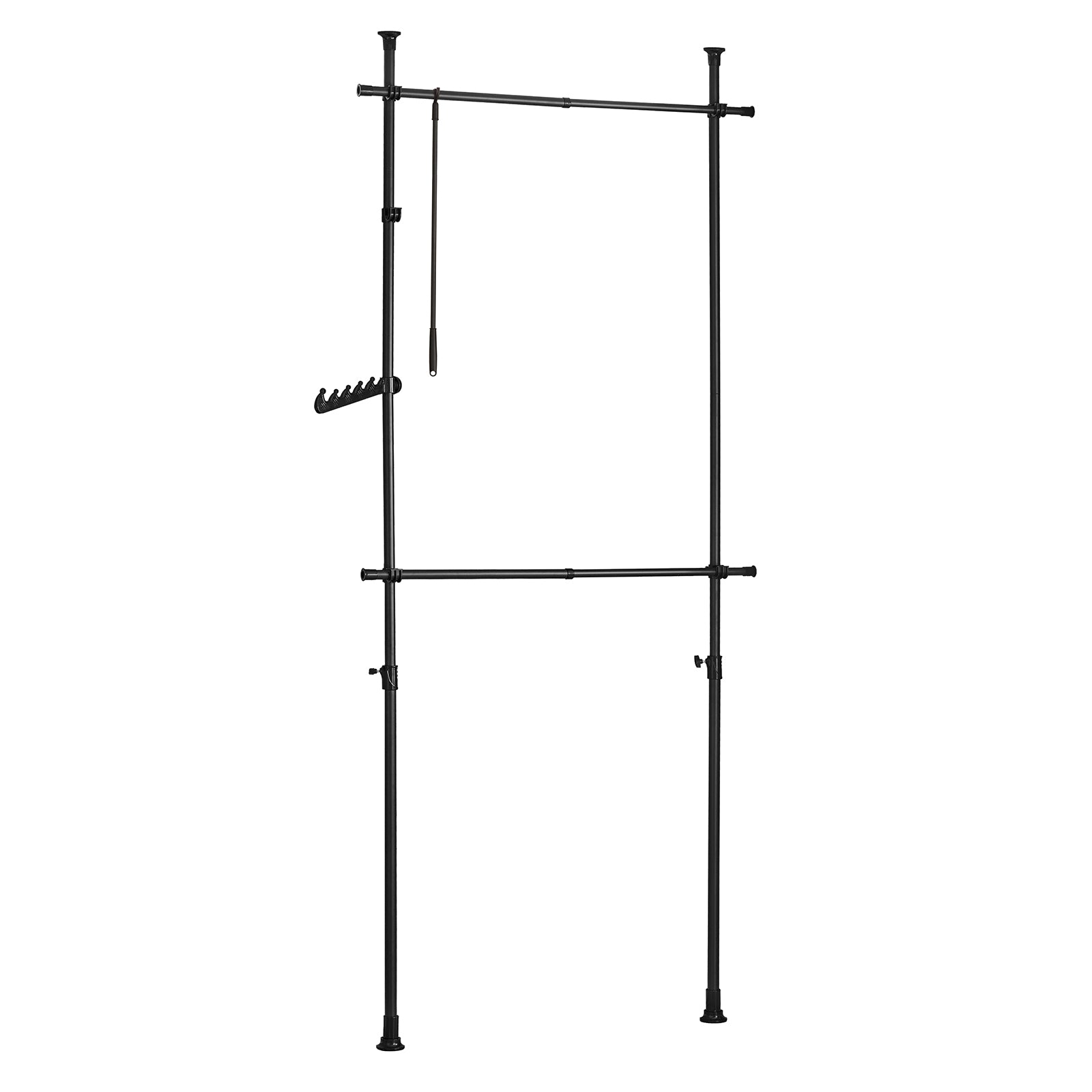 foto del prodotto cabina armadio guardaroba componibile appendiabiti nero frg109 sch