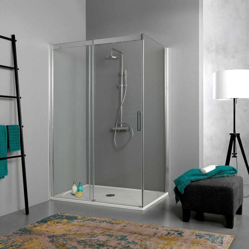 foto del prodotto cabina doccia 140x80 porta scorrevole e parete fissa dream