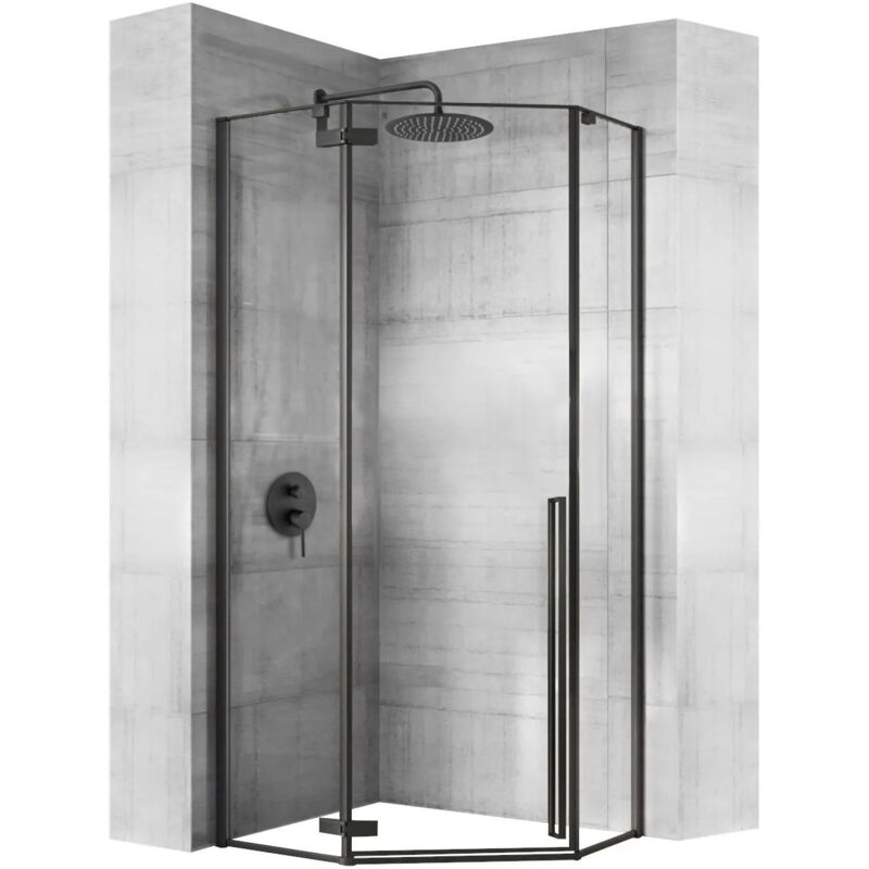 foto del prodotto cabina doccia diamond black mat 100x100