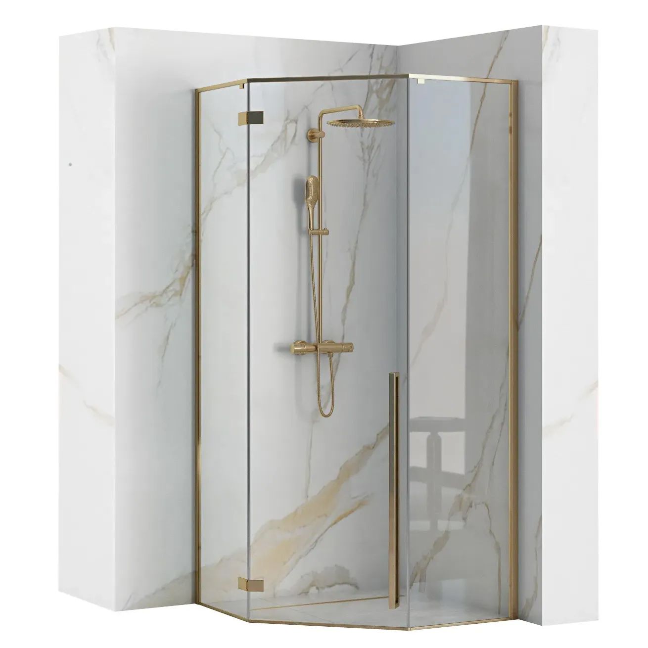 foto del prodotto cabina doccia diamond gold 100x100