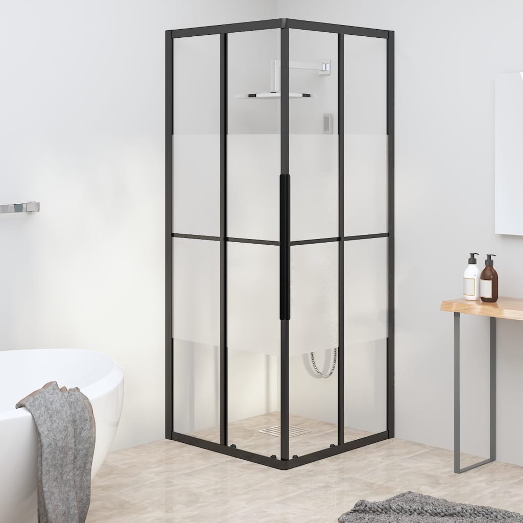 foto del prodotto cabina doccia esg semi smerigliato 70x70x180 cm nera cod mxl 62902