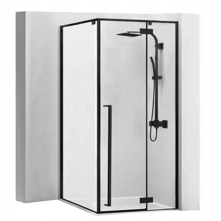 foto del prodotto cabina doccia fargo 90x90 black mat con piatto doccia savoy