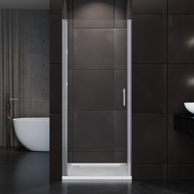 foto del prodotto cabina doccia porta nicchia nano in vero vetro 86x195cm sonni