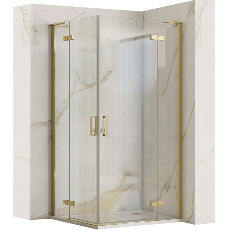 foto del prodotto cabina doccia rea hugo gold brush 100x80