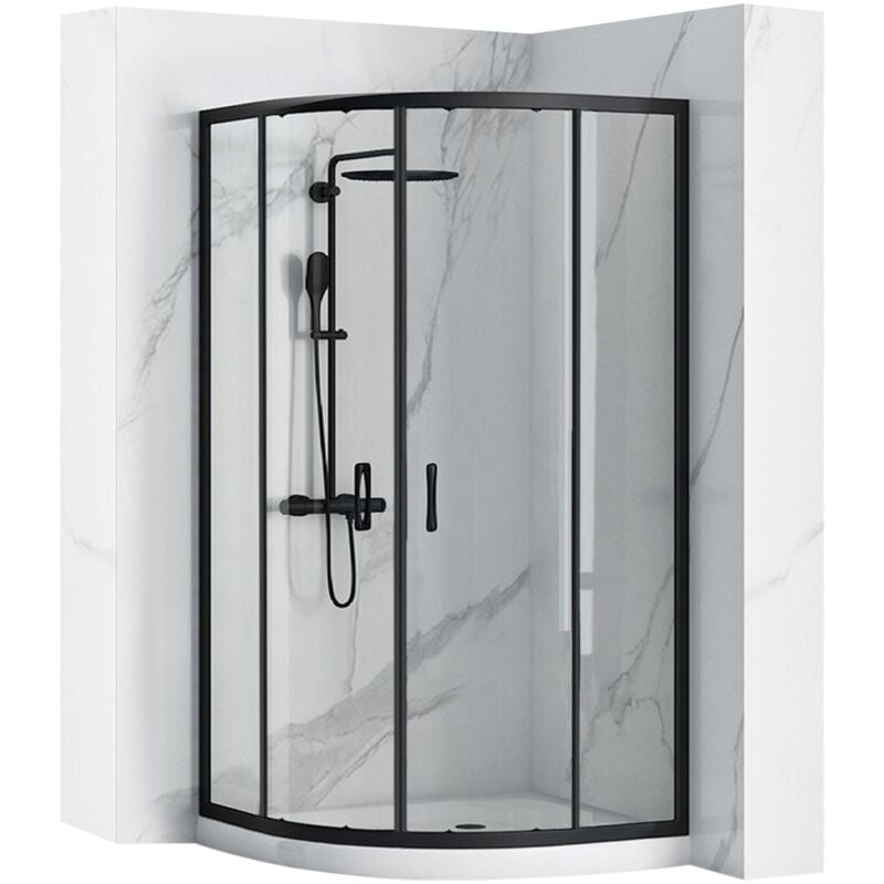 foto del prodotto cabina doccia rea look 80x80 black
