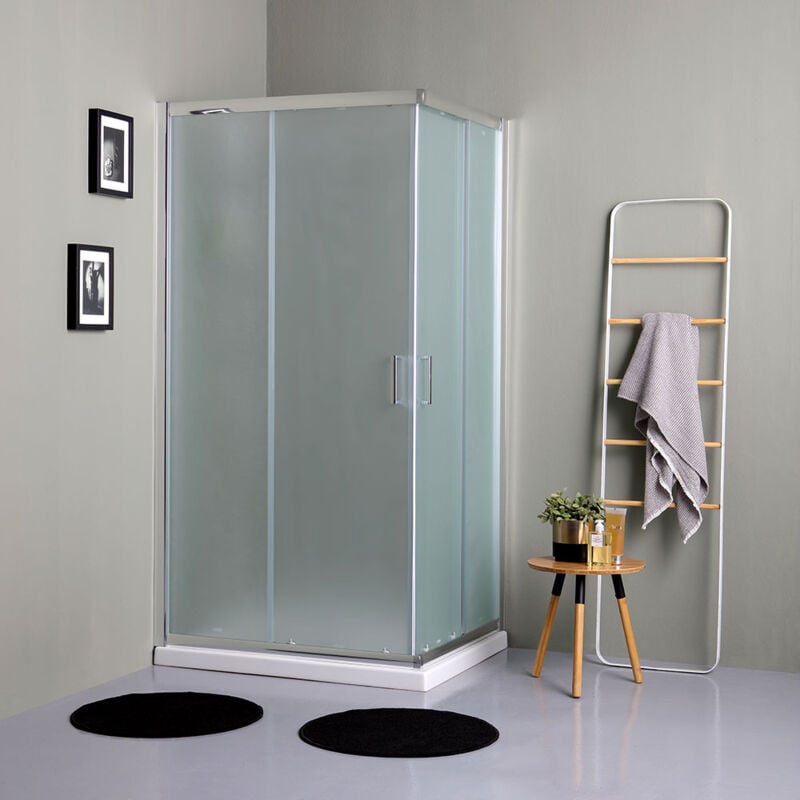 foto del prodotto cabina doccia rettangolare 90x70 satinato