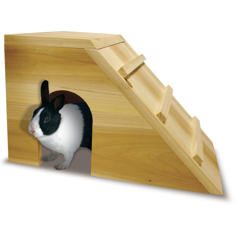 foto del prodotto cabina in legno k f per coniglio mocambo l 31 cm an 20 cm a 19 cm