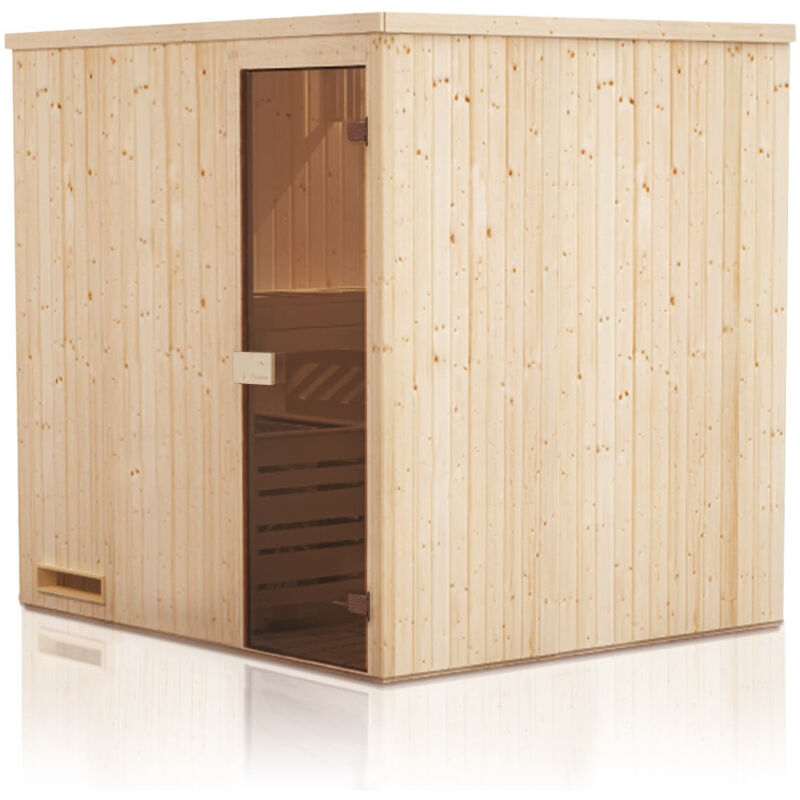 foto del prodotto cabina sauna 144x144x199 con stufa con telecomando