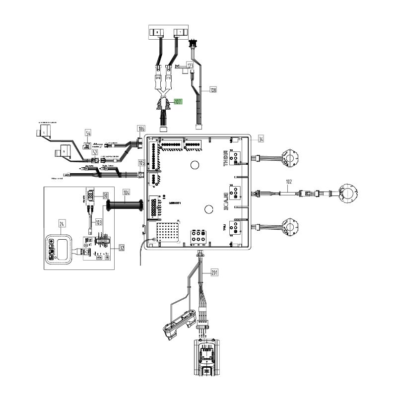 foto del prodotto cablaggio sensore ultrasuoni originale worx robot tagliaerba rasaerba xr50036868