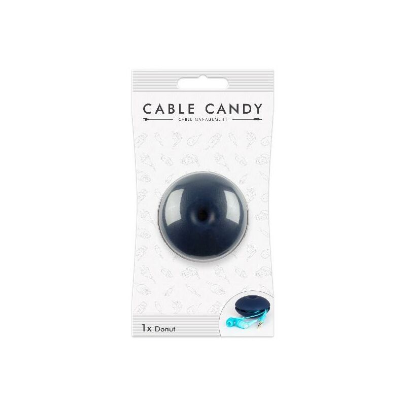 foto del prodotto cable candy supporto per cavi da viaggio donut dark blue
