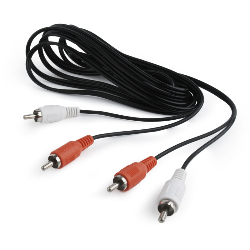 foto del prodotto cablexpert cca 2r2r 6 cavo de audio 1,8 m 2 x rca nero, rosso, bianco
