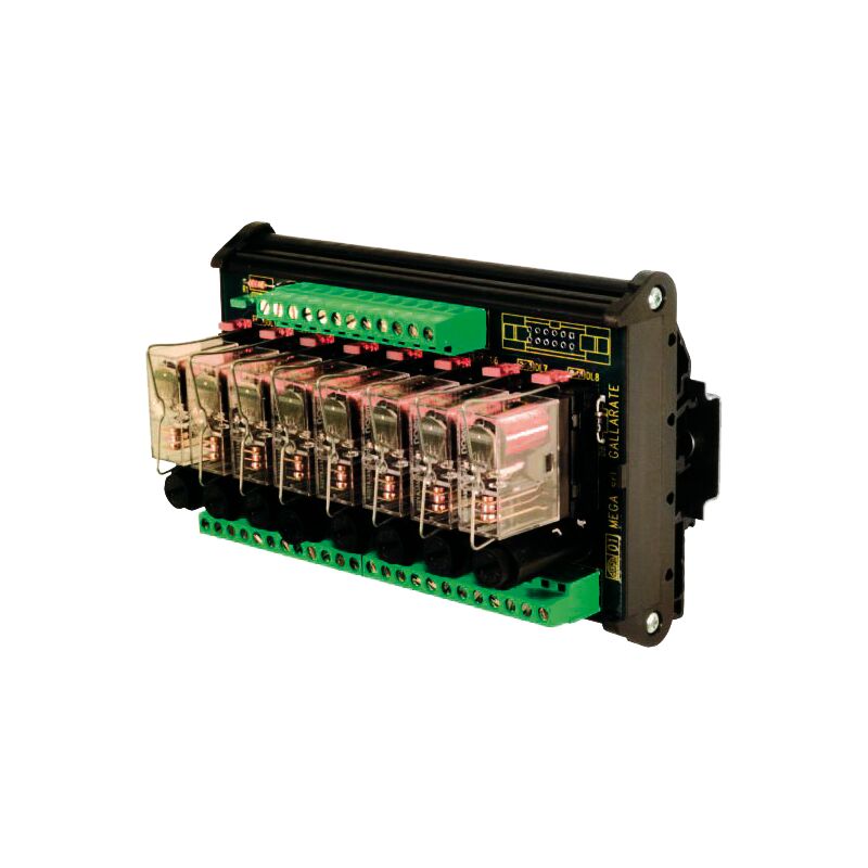 foto del prodotto cabur modulo a rel elettromeccanico serie r a 8 canali 24 vac 24 vdc spdt 12 a con fusibile