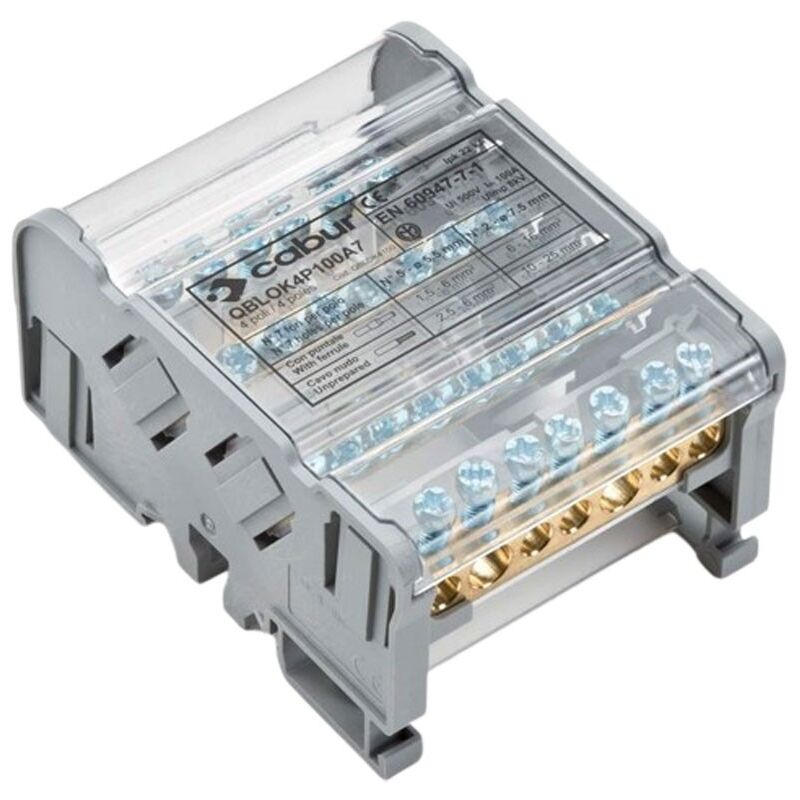 foto del prodotto cabur morsettiera di distribuzione qblok4p100a7 100a 4 poli qblok4100
