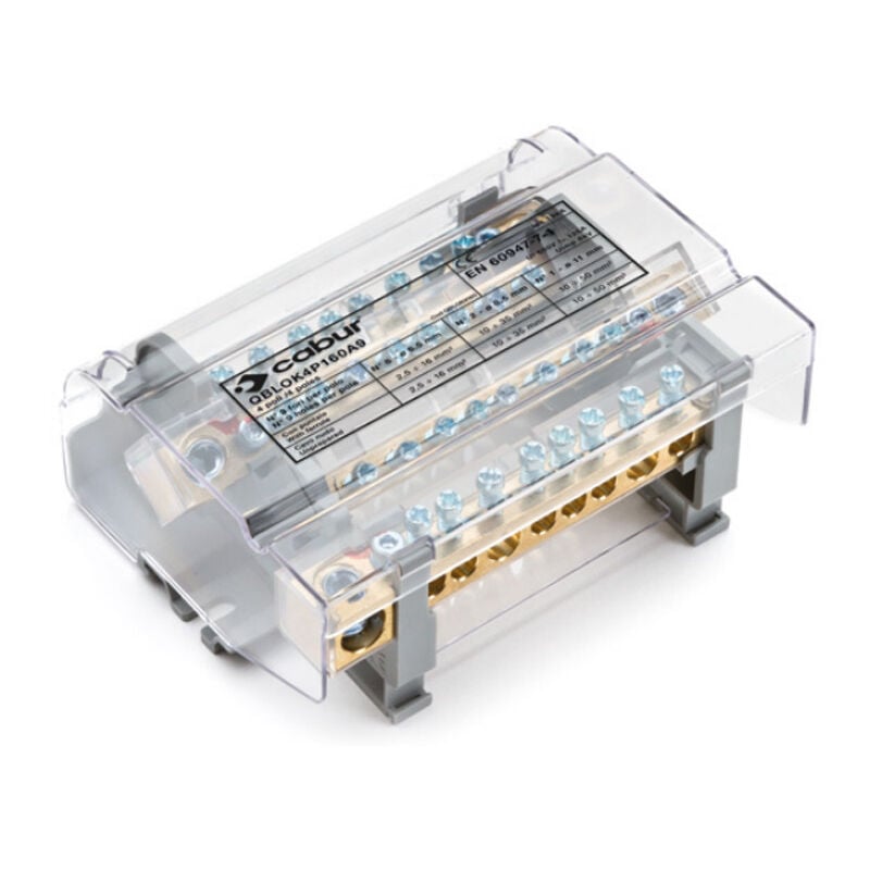 immagine 0 del prodotto cabur morsettiera di ripartizione tetrapolari 160a qblok4160s