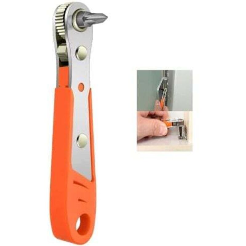 foto del prodotto cacciavite a cricchetto magnetico, mini chiave a cricchetto da 1 4 , attacco da 1 4 ad alta coppia, mini cacciavite a cricchetto reversibile offset,