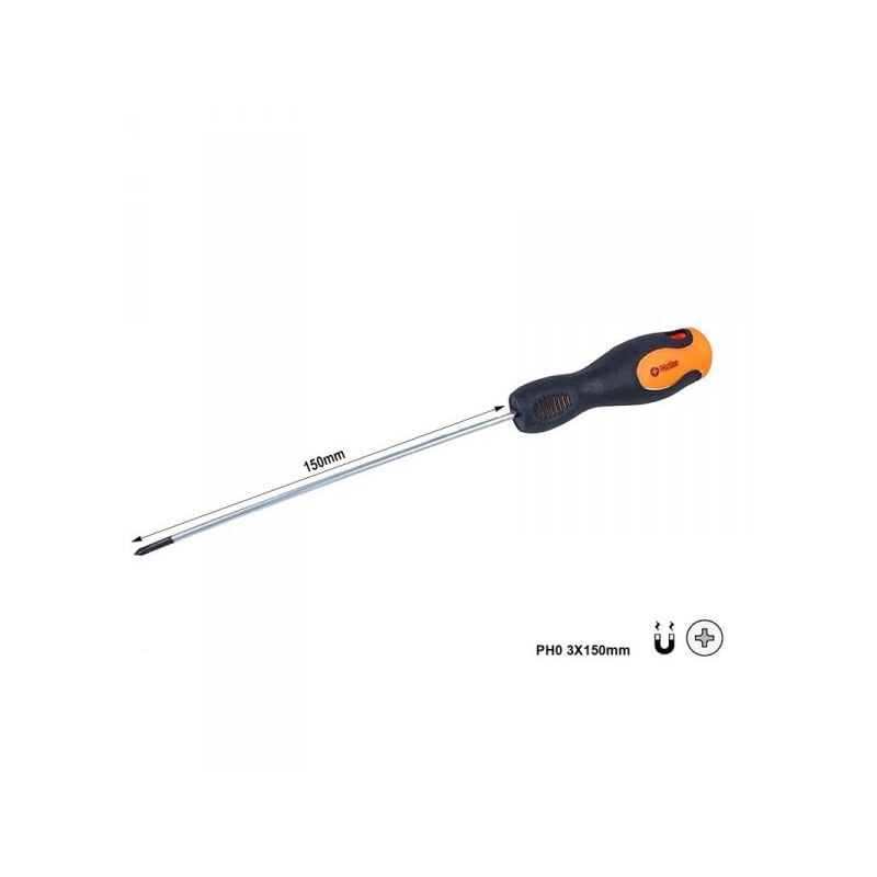 foto del prodotto cacciavite a croce ph0 3x150mm con punta magnetica