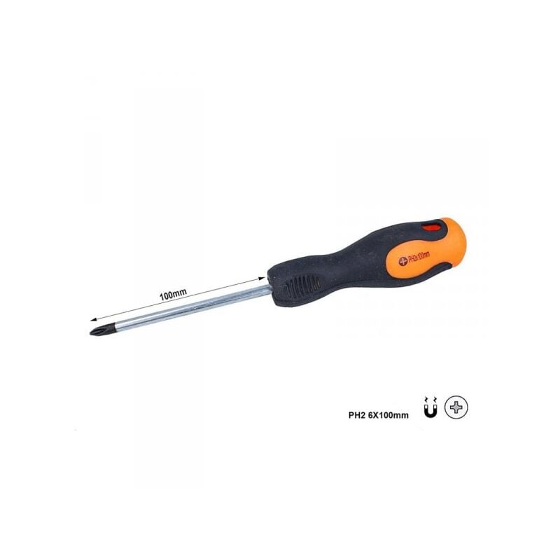 foto del prodotto cacciavite a croce ph2 6x100mm con punta magnetica