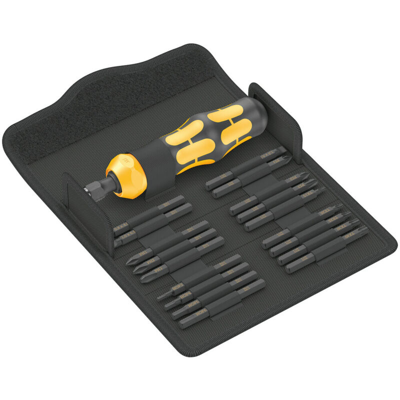 foto del prodotto cacciavite a punta wera 1 4 kraftform kompakt 900 set 1, 19 pezzi.