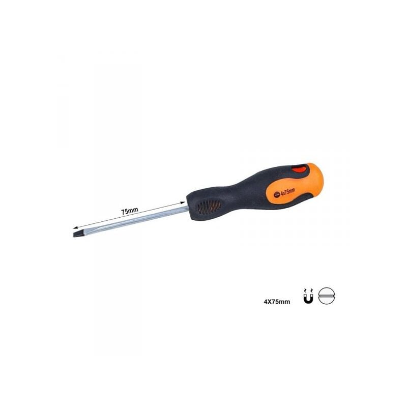 foto del prodotto cacciavite a taglio 4x75mm con punta magnetica
