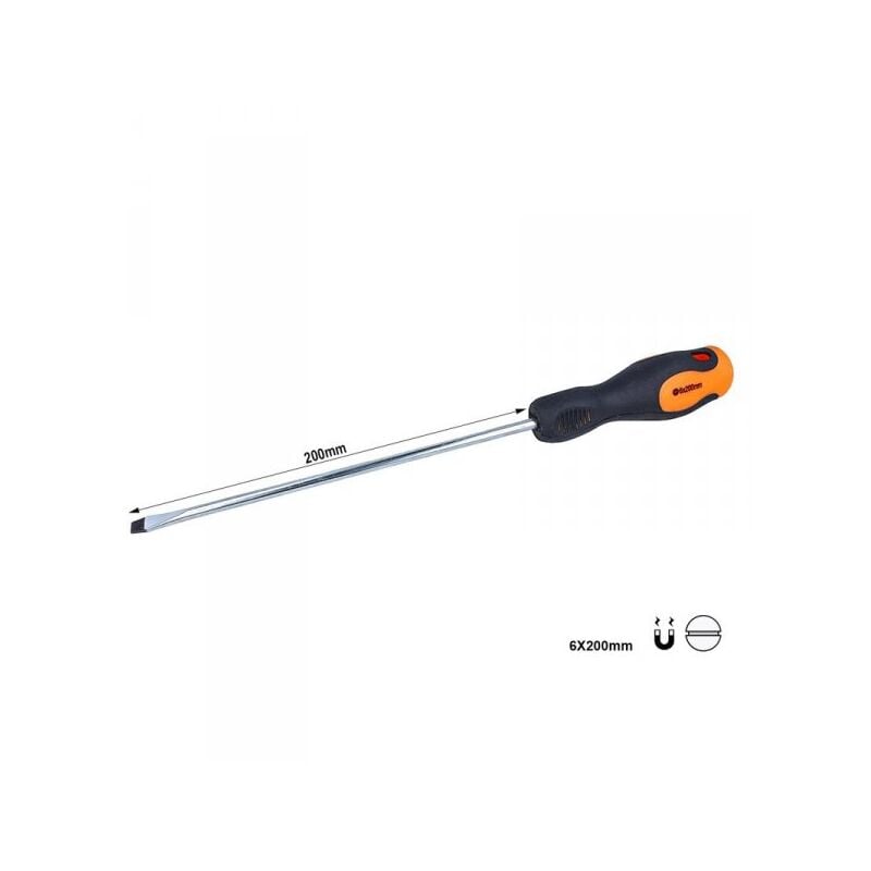 foto del prodotto cacciavite a taglio 6x200mm con punta magnetica