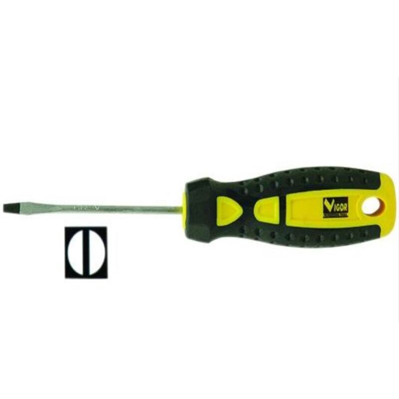 foto del prodotto cacciavite a taglio in acciaio cromo vanadio 5x100mm vigor