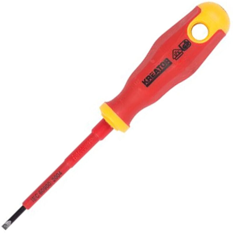 foto del prodotto cacciavite a testa piatta isolato 3x75mm 1.000v 401202 kreator