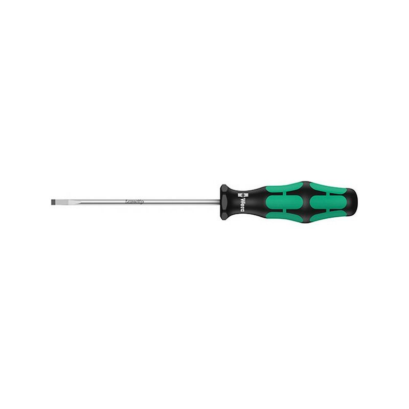 foto del prodotto cacciavite con lama rotonda larghezza. lama 3,0 mm di spessore. da lama 0,5 mm lungo. la lama 80 mm, lunghezza totale 161 millimetri