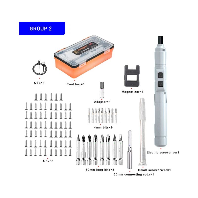 foto del prodotto cacciavite elettrico senza fili da 3,6 v ricaricabile, multifunzione manuale e automatico 88 pezzi
