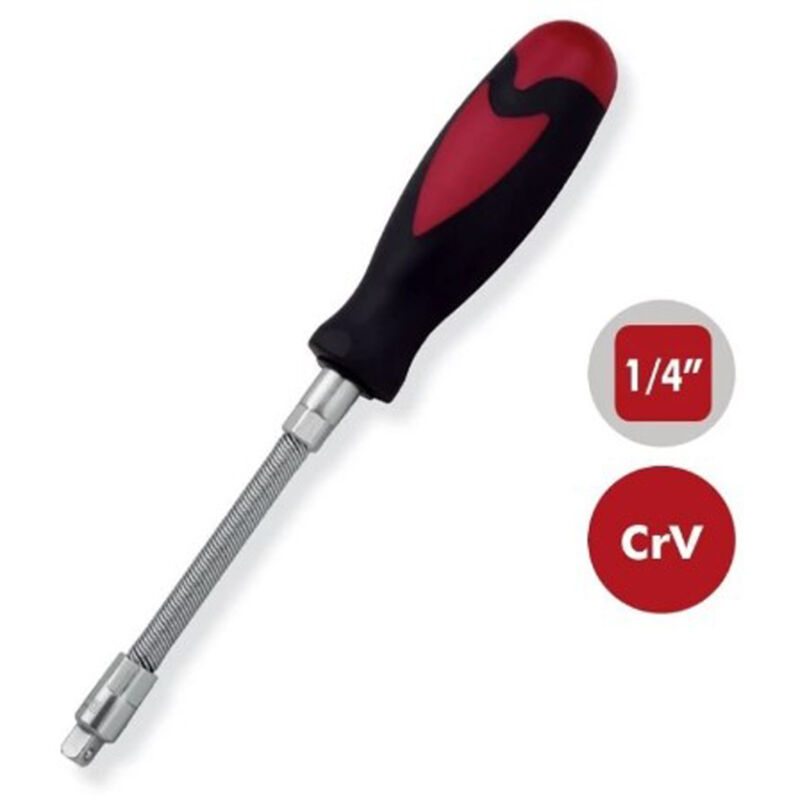 foto del prodotto cacciavite flessibile porta bussole inserti attacco quadro 1 4 150mm dogher