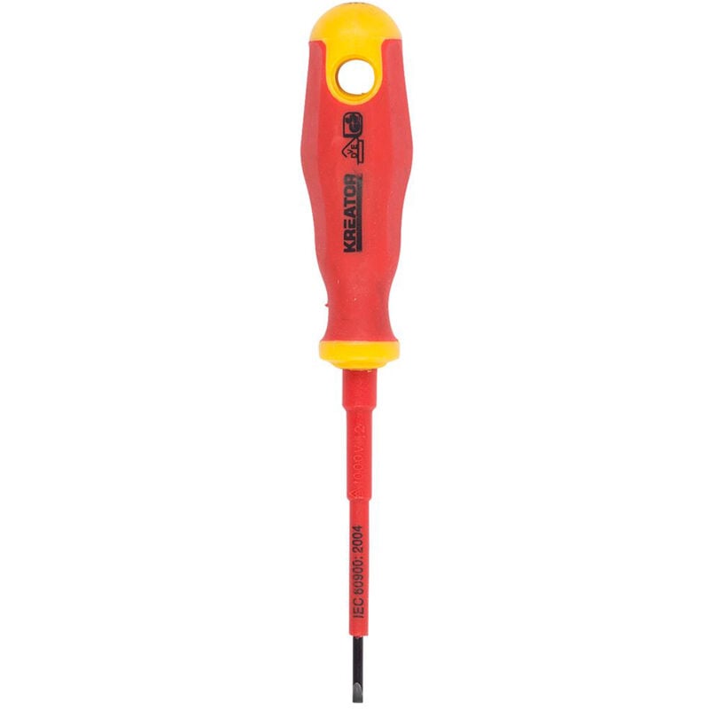 foto del prodotto cacciavite piatto certificato vde kreator 2,5 x 75 mm