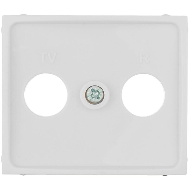 foto del prodotto cache antenna tv/r - bianco - serie europa - 83x81mm solera