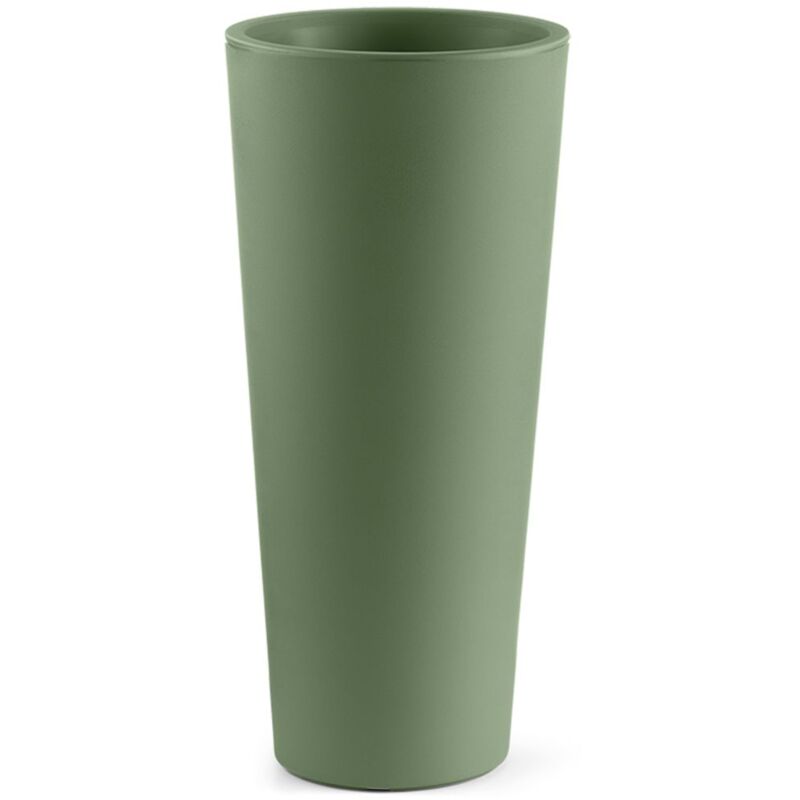 foto del prodotto cache pot rotondo in resina genesis h. 70 cm. mimetic green